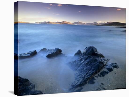 Rock and Sea, Sound of Taransay, South Harris, Outer Hebrides, Scotland, United Kingdom, Europe-Patrick Dieudonne-Stretched Canvas
