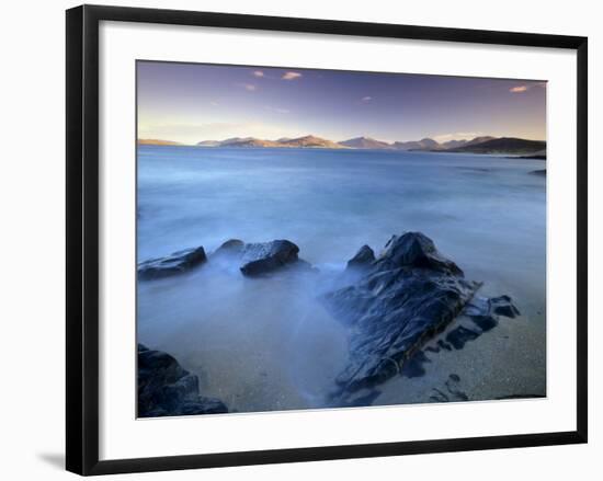 Rock and Sea, Sound of Taransay, South Harris, Outer Hebrides, Scotland, United Kingdom, Europe-Patrick Dieudonne-Framed Photographic Print