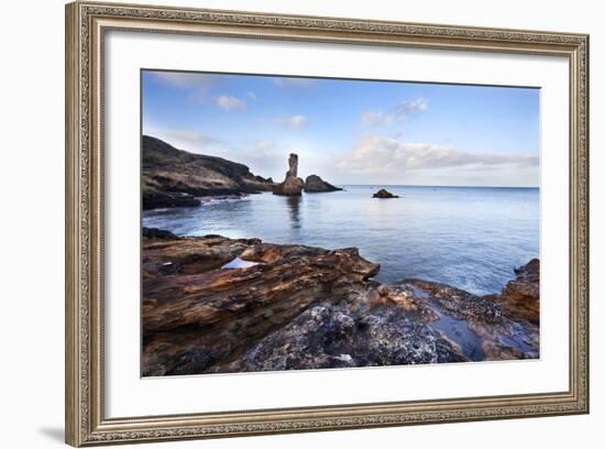 Rock and Spindle on the Fife Coast Near St, Andrews, Fife, Scotland, United Kingdom, Europe-Mark-Framed Photographic Print