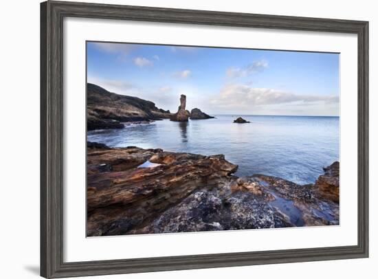 Rock and Spindle on the Fife Coast Near St, Andrews, Fife, Scotland, United Kingdom, Europe-Mark-Framed Photographic Print