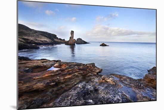 Rock and Spindle on the Fife Coast Near St, Andrews, Fife, Scotland, United Kingdom, Europe-Mark-Mounted Photographic Print