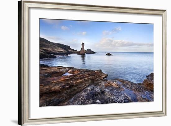 Rock and Spindle on the Fife Coast Near St, Andrews, Fife, Scotland, United Kingdom, Europe-Mark-Framed Photographic Print