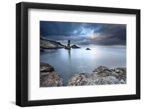 Rock and Spindle on the Fife Coast Near St. Andrews, Fife, Scotland, United Kingdom, Europe-Mark Sunderland-Framed Photographic Print