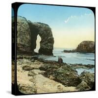 Rock Arch at Perran Beach, Cornwall, Late 19th or Early 20th Century-null-Stretched Canvas