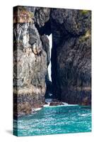 Rock Arch at Sea's Edge-Latitude 59 LLP-Stretched Canvas