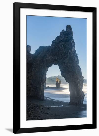 Rock arch, Cape giant, Sakhalin, Russia, Eurasia-Michael Runkel-Framed Photographic Print