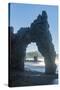 Rock arch, Cape giant, Sakhalin, Russia, Eurasia-Michael Runkel-Stretched Canvas