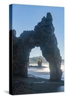 Rock arch, Cape giant, Sakhalin, Russia, Eurasia-Michael Runkel-Stretched Canvas