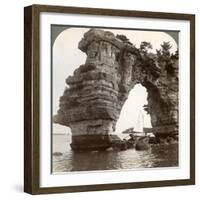 Rock Arch in Matsushima Bay, South-East Japan, 1904-Underwood & Underwood-Framed Photographic Print