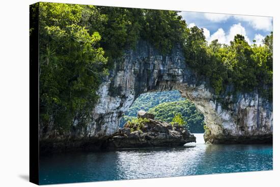 Rock Arch in the Rock Islands, Palau, Central Pacific, Pacific-Michael Runkel-Stretched Canvas