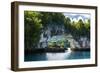 Rock Arch in the Rock Islands, Palau, Central Pacific, Pacific-Michael Runkel-Framed Photographic Print