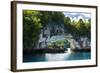 Rock Arch in the Rock Islands, Palau, Central Pacific, Pacific-Michael Runkel-Framed Photographic Print