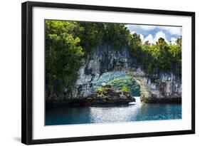 Rock Arch in the Rock Islands, Palau, Central Pacific, Pacific-Michael Runkel-Framed Photographic Print