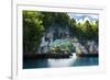 Rock Arch in the Rock Islands, Palau, Central Pacific, Pacific-Michael Runkel-Framed Photographic Print