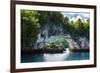 Rock Arch in the Rock Islands, Palau, Central Pacific, Pacific-Michael Runkel-Framed Photographic Print