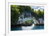 Rock Arch in the Rock Islands, Palau, Central Pacific, Pacific-Michael Runkel-Framed Photographic Print