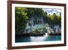Rock Arch in the Rock Islands, Palau, Central Pacific, Pacific-Michael Runkel-Framed Photographic Print
