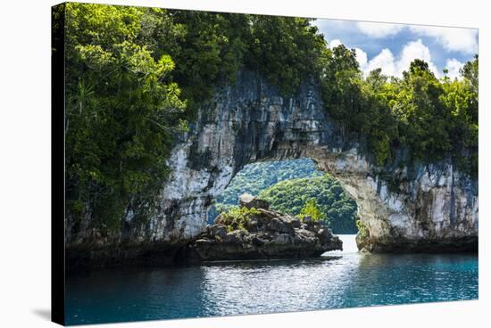 Rock Arch in the Rock Islands, Palau, Central Pacific, Pacific-Michael Runkel-Stretched Canvas