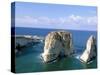 Rock Arches, Beirut, Lebanon, Mediterranean Sea, Middle East-Alison Wright-Stretched Canvas