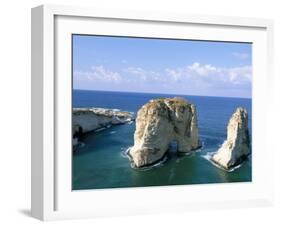 Rock Arches, Beirut, Lebanon, Mediterranean Sea, Middle East-Alison Wright-Framed Photographic Print