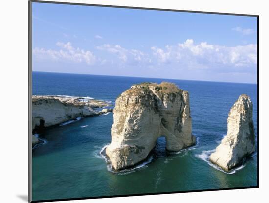 Rock Arches, Beirut, Lebanon, Mediterranean Sea, Middle East-Alison Wright-Mounted Photographic Print