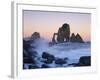 Rock Arches in the Sea, Gaztelugatxe, Basque Country, Bay of Biscay, Spain, October 2008-Popp-Hackner-Framed Photographic Print