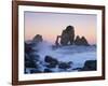 Rock Arches in the Sea, Gaztelugatxe, Basque Country, Bay of Biscay, Spain, October 2008-Popp-Hackner-Framed Photographic Print