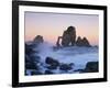 Rock Arches in the Sea, Gaztelugatxe, Basque Country, Bay of Biscay, Spain, October 2008-Popp-Hackner-Framed Photographic Print