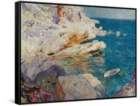 Rock at Jávea-Joaqu?n Sorolla y Bastida-Framed Stretched Canvas