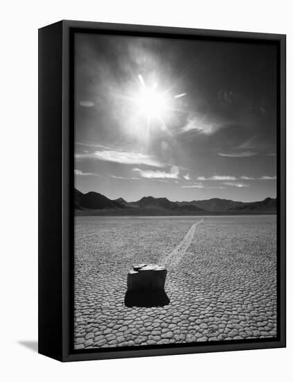 Rock at Racetrack Playa-Aaron Horowitz-Framed Stretched Canvas