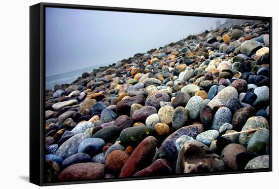 Rock Beach Lima Peru-null-Framed Stretched Canvas