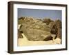 Rock bearing prehistoric heiroglyphics, Egypt-English Photographer-Framed Giclee Print