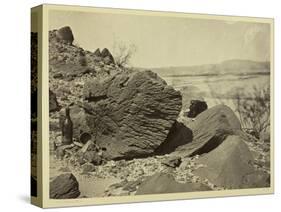 Rock Carved by Drifting Sand, Below Fortification Rock, Arizona, 1871-Timothy O'Sullivan-Stretched Canvas