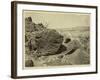 Rock Carved by Drifting Sand, Below Fortification Rock, Arizona, 1871-Timothy O'Sullivan-Framed Photographic Print