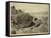 Rock Carved by Drifting Sand, Below Fortification Rock, Arizona, 1871-Timothy O'Sullivan-Framed Stretched Canvas