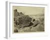 Rock Carved by Drifting Sand, Below Fortification Rock, Arizona, 1871-Timothy O'Sullivan-Framed Photographic Print