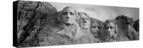 Rock Carvings in Black and White, Mount Rushmore, South Dakota, USA-null-Stretched Canvas