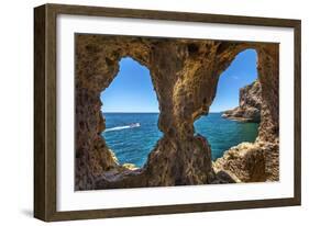 Rock Cave, Algar Seco, Carvoeiro, Algarve, Portugal-Sabine Lubenow-Framed Photographic Print
