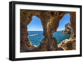 Rock Cave, Algar Seco, Carvoeiro, Algarve, Portugal-Sabine Lubenow-Framed Photographic Print