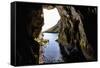 Rock Cave and Cliff, Xlendi, Gozo, Malta-Massimo Borchi-Framed Stretched Canvas