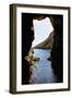 Rock Cave and Cliff, Xlendi, Gozo, Malta-Massimo Borchi-Framed Photographic Print