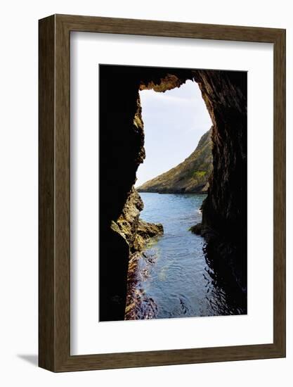 Rock Cave and Cliff, Xlendi, Gozo, Malta-Massimo Borchi-Framed Photographic Print