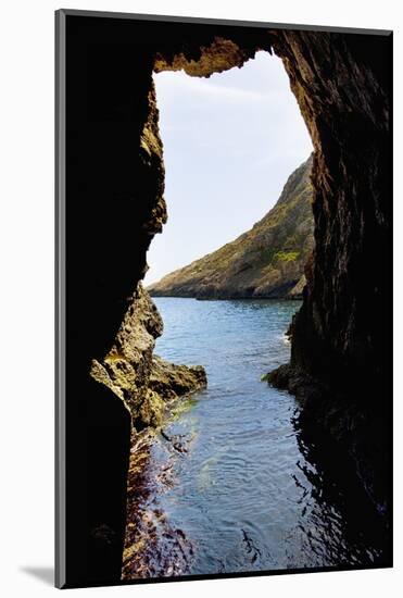 Rock Cave and Cliff, Xlendi, Gozo, Malta-Massimo Borchi-Mounted Photographic Print