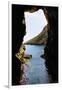 Rock Cave and Cliff, Xlendi, Gozo, Malta-Massimo Borchi-Framed Photographic Print