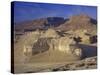 Rock Cliffs and Sand Dunes in Front of the Fortress of Masada, Judean Desert, Israel, Middle East-Simanor Eitan-Stretched Canvas