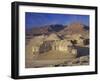 Rock Cliffs and Sand Dunes in Front of the Fortress of Masada, Judean Desert, Israel, Middle East-Simanor Eitan-Framed Photographic Print