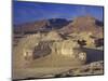 Rock Cliffs and Sand Dunes in Front of the Fortress of Masada, Judean Desert, Israel, Middle East-Simanor Eitan-Mounted Photographic Print
