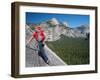 Rock Climber Ascends Slabs at the Base of the Huge Cliff known as the Apron, Yosemite Valley-David Pickford-Framed Photographic Print