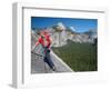 Rock Climber Ascends Slabs at the Base of the Huge Cliff known as the Apron, Yosemite Valley-David Pickford-Framed Photographic Print