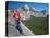 Rock Climber Ascends Slabs at the Base of the Huge Cliff known as the Apron, Yosemite Valley-David Pickford-Stretched Canvas